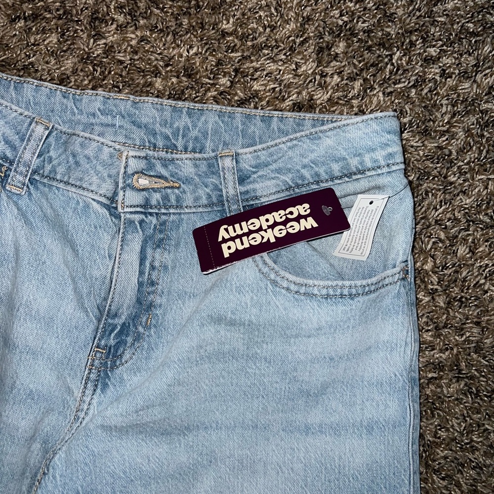 Weekday Light Blue Straight-Leg Women's Jeans - Picture 3 of 8